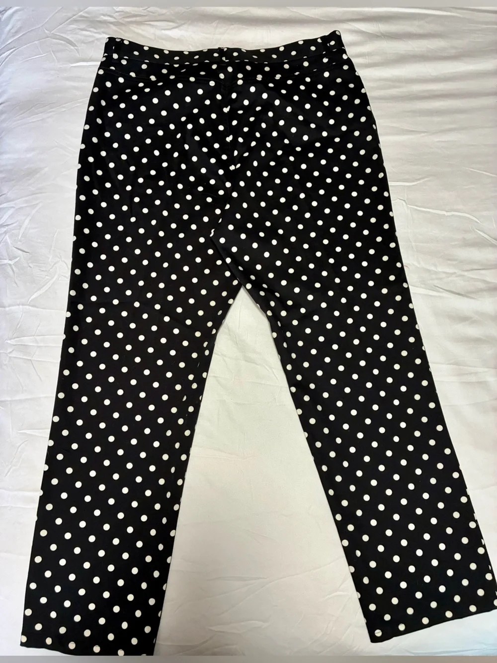 Lauren Ralph Lauren 12P Black Polka Dot Cropped Pants Business Casual Preppy EUC